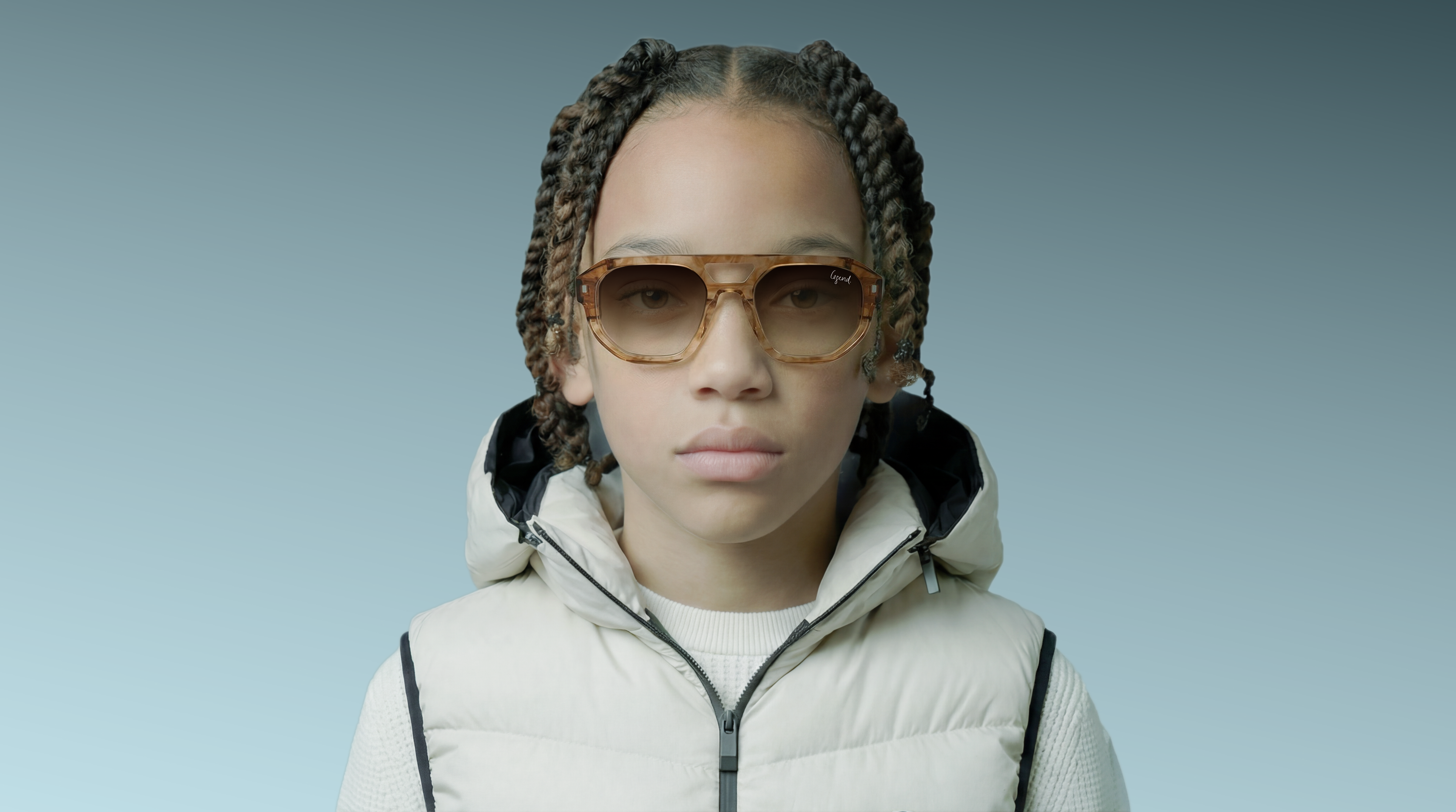 GEORGE SLIM FIT SUNGLASSES  Horn Oyster